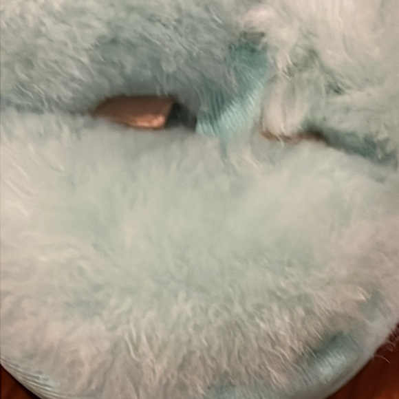 Ugg Fluff II Sheepskin Slide Shoes Sandals new green Womens Size 6 - Picture 11 of 13